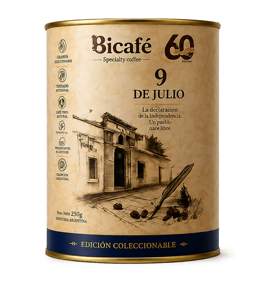 Lata 9 de Julio · Colección Patria 2026 de Bicafé